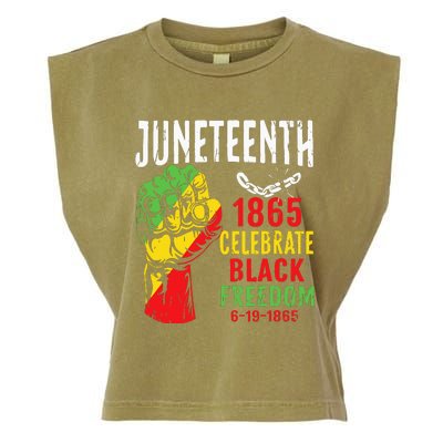 Juneteenth Celebrate Black Freedom Juneteenth African Garment-Dyed Women's Muscle Tee