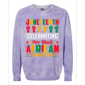 Juneteenth Celebrating Black Freedom 1865 African American Colorblast Crewneck Sweatshirt