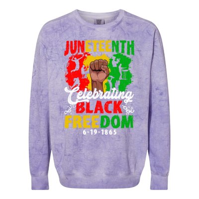 Juneteenth Celebrate Black Freedom Day Graphic Funny Gift Colorblast Crewneck Sweatshirt