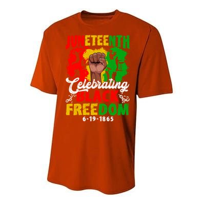 Juneteenth Celebrate Black Freedom Day Graphic Funny Gift Performance Sprint T-Shirt