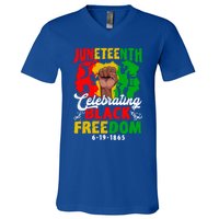 Juneteenth Celebrate Black Freedom Day Graphic Funny Gift V-Neck T-Shirt