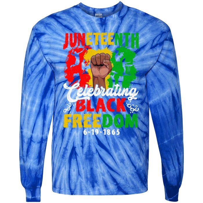 Juneteenth Celebrate Black Freedom Day Graphic Funny Gift Tie-Dye Long Sleeve Shirt