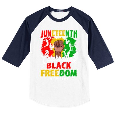 Juneteenth Celebrate Black Freedom Day Graphic Funny Gift Baseball Sleeve Shirt