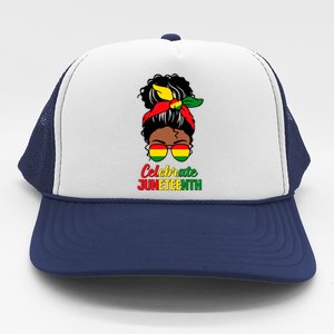 Juneteenth Celebrate Black History Indepedence Black Gift Trucker Hat