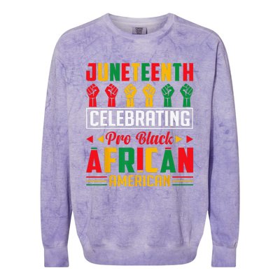 Juneteenth Celebrating Black Freedom 1865 African American Colorblast Crewneck Sweatshirt