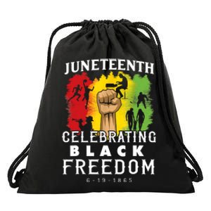 Juneteenth Celebrate Black Freedom 1865 June 19th Men Women Drawstring Bag