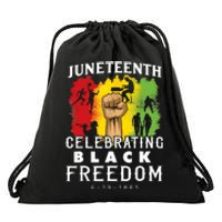 Juneteenth Celebrate Black Freedom 1865 June 19th Men Women Drawstring Bag