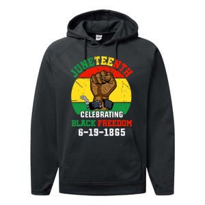 Juneteenth Celebrating Black Freedom 1865 African American Performance Fleece Hoodie