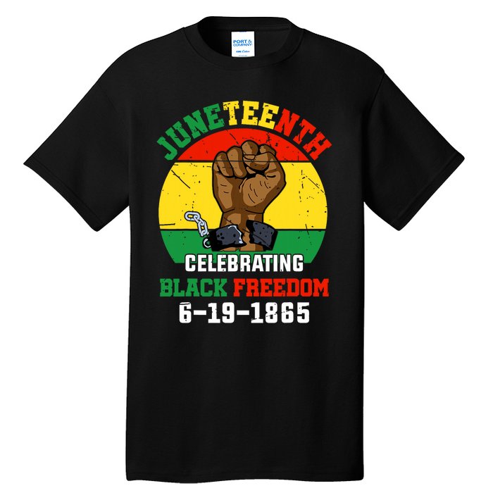 Juneteenth Celebrating Black Freedom 1865 African American Tall T-Shirt