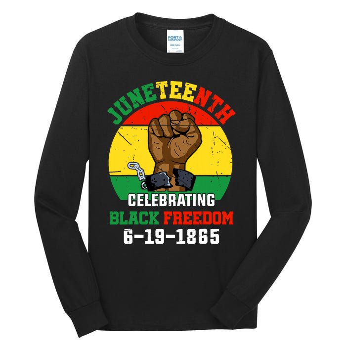 Juneteenth Celebrating Black Freedom 1865 African American Tall Long Sleeve T-Shirt