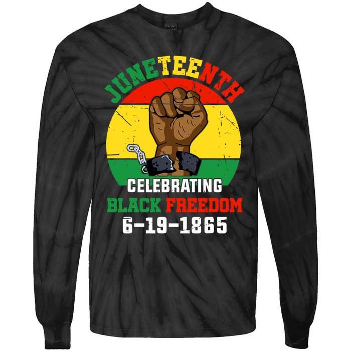 Juneteenth Celebrating Black Freedom 1865 African American Tie-Dye Long Sleeve Shirt