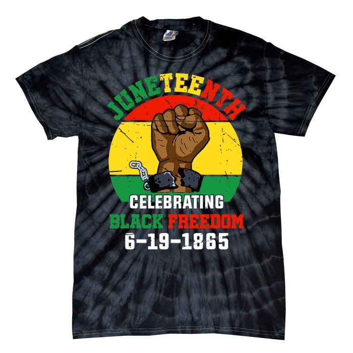 Juneteenth Celebrating Black Freedom 1865 African American Tie-Dye T-Shirt