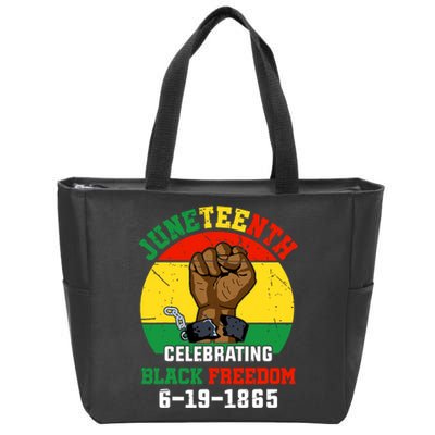 Juneteenth Celebrating Black Freedom 1865 African American Zip Tote Bag