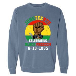 Juneteenth Celebrating Black Freedom 1865 African American Garment-Dyed Sweatshirt