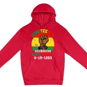 Juneteenth Celebrating Black Freedom 1865 African American Premium Pullover Hoodie