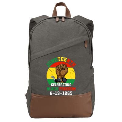 Juneteenth Celebrating Black Freedom 1865 African American Cotton Canvas Backpack