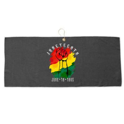 Juneteenth Celebrating Black Freedom Day June 19th 1865 Large Microfiber Waffle Golf Towel