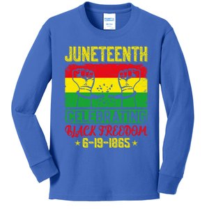 Juneteenth Celebrating Black Freedom 1865 Black History Meaningful Gift Kids Long Sleeve Shirt