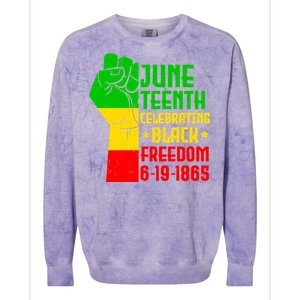 Juneteenth Celebrate Black History 1865 June 19th Gift Colorblast Crewneck Sweatshirt