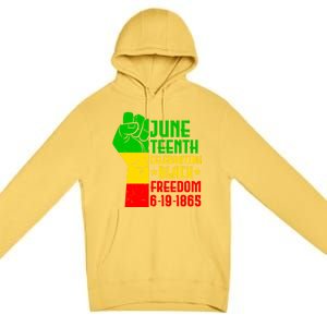 Juneteenth Celebrate Black History 1865 June 19th Gift Premium Pullover Hoodie