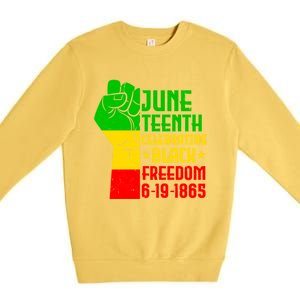 Juneteenth Celebrate Black History 1865 June 19th Gift Premium Crewneck Sweatshirt