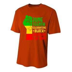 Juneteenth Celebrate Black History 1865 June 19th Gift Performance Sprint T-Shirt