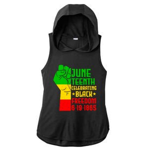 Juneteenth Celebrate Black History 1865 June 19th Gift Ladies PosiCharge Tri-Blend Wicking Draft Hoodie Tank