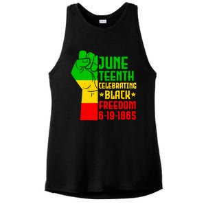 Juneteenth Celebrate Black History 1865 June 19th Gift Ladies PosiCharge Tri-Blend Wicking Tank