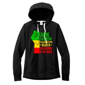 Juneteenth Celebrate Black History 1865 June 19th Gift Women's Fleece Hoodie