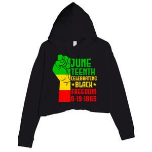 Juneteenth Celebrate Black History 1865 June 19th Gift Crop Fleece Hoodie