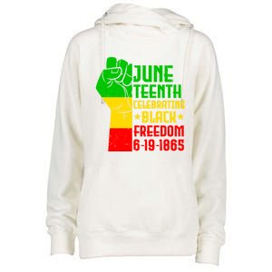 Juneteenth Celebrate Black History 1865 June 19th Gift Womens Funnel Neck Pullover Hood