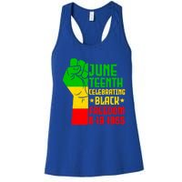 Juneteenth Celebrate Black History 1865 June 19th Gift Women's Racerback Tank