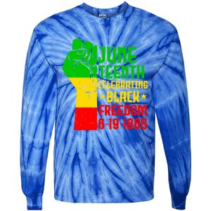 Juneteenth Celebrate Black History 1865 June 19th Gift Tie-Dye Long Sleeve Shirt