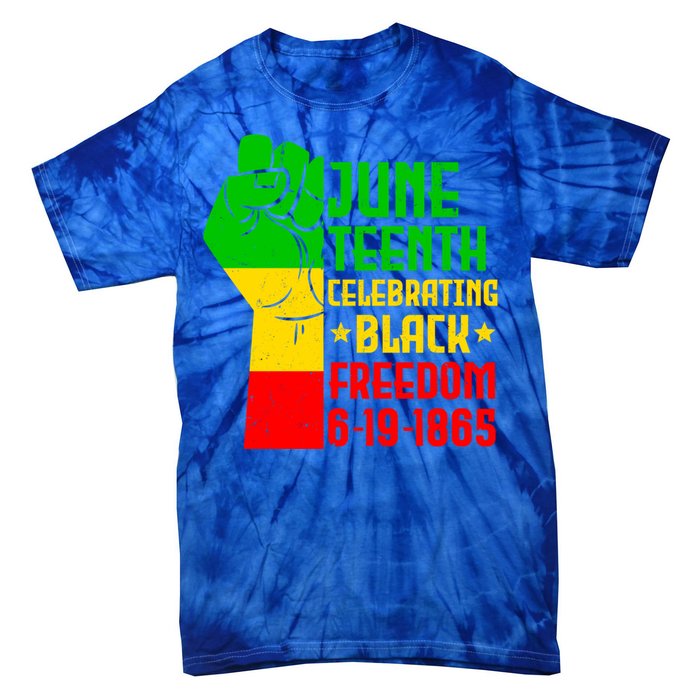 Juneteenth Celebrate Black History 1865 June 19th Gift Tie-Dye T-Shirt