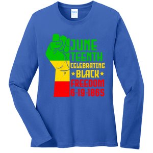 Juneteenth Celebrate Black History 1865 June 19th Gift Ladies Long Sleeve Shirt