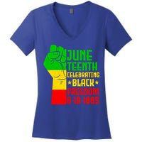 Juneteenth Celebrate Black History 1865 June 19th Gift Women's V-Neck T-Shirt