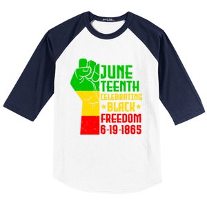 Juneteenth Celebrate Black History 1865 June 19th Gift Baseball Sleeve Shirt