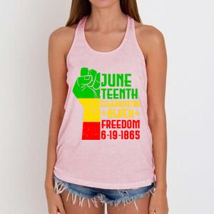 Juneteenth Celebrate Black History 1865 June 19th Gift Women's Knotted Racerback Tank