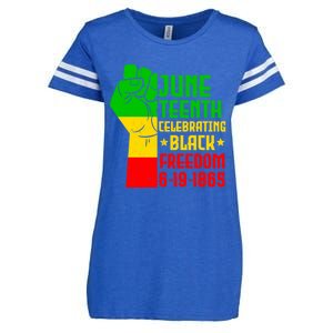 Juneteenth Celebrate Black History 1865 June 19th Gift Enza Ladies Jersey Football T-Shirt