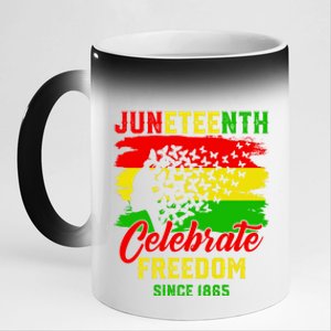 Juneteenth Celebrate Black History Black Power Black Funny Gift 11oz Black Color Changing Mug