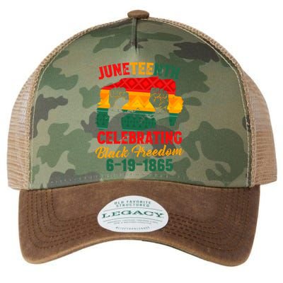 Juneteenth Celebrating Black Freedom June 19 1865 African Gift Legacy Tie Dye Trucker Hat