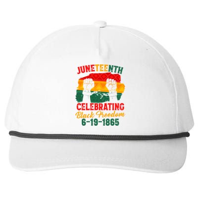 Juneteenth Celebrating Black Freedom June 19 1865 African Gift Snapback Five-Panel Rope Hat