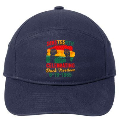 Juneteenth Celebrating Black Freedom June 19 1865 African Gift 7-Panel Snapback Hat