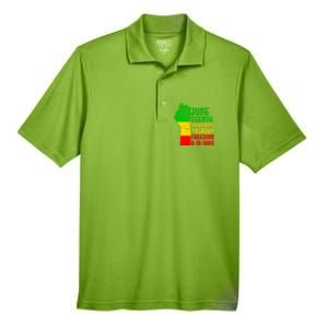 Juneteenth Celebrate Black History 1865 June 19th Meaningful Gift Men's Origin Performance Pique Polo