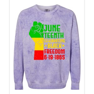 Juneteenth Celebrate Black History 1865 June 19th Meaningful Gift Colorblast Crewneck Sweatshirt