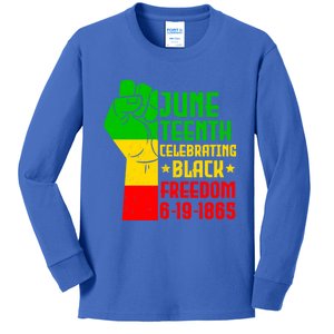 Juneteenth Celebrate Black History 1865 June 19th Meaningful Gift Kids Long Sleeve Shirt