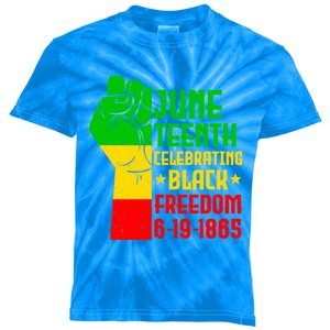 Juneteenth Celebrate Black History 1865 June 19th Meaningful Gift Kids Tie-Dye T-Shirt