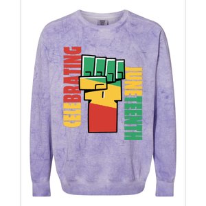 JUNETEENTH Celebrating Black Freedom 1865 African American Colorblast Crewneck Sweatshirt