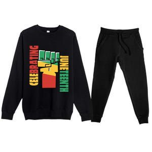 JUNETEENTH Celebrating Black Freedom 1865 African American Premium Crewneck Sweatsuit Set