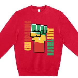 JUNETEENTH Celebrating Black Freedom 1865 African American Premium Crewneck Sweatshirt